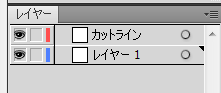 図：カットライン用のレイヤを分けてある様子